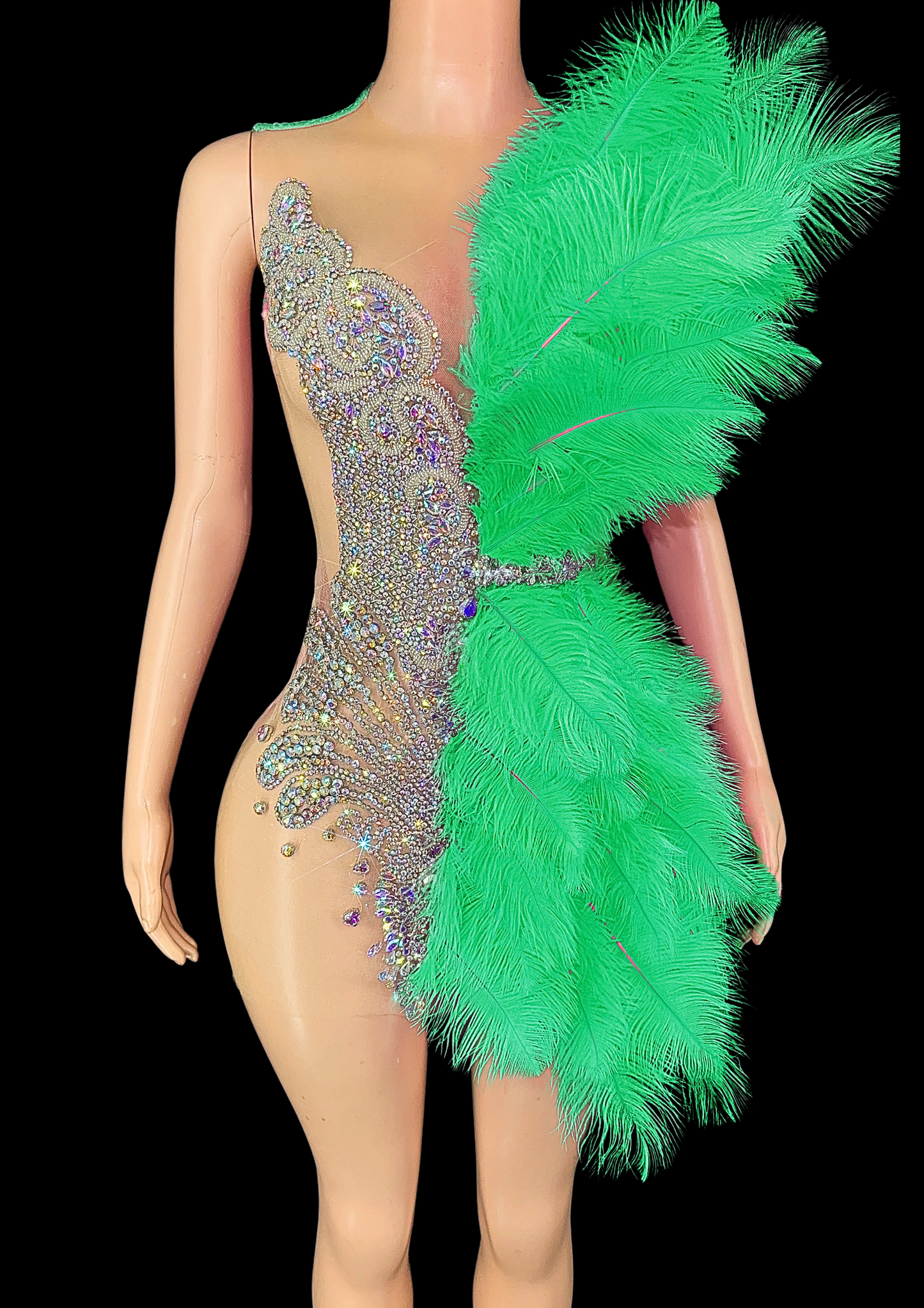 Mini Dress: Feather & Sparkle - Gorgeous Festival Outfits - Glamstone