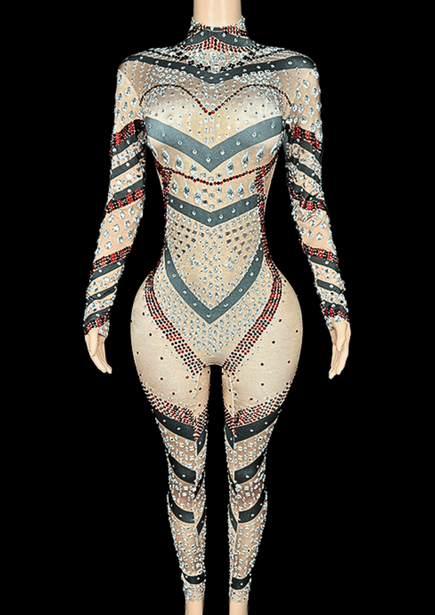 Party Jumpsuit: Candy Cane - Gorgeous Festival Outfits - Glamstone