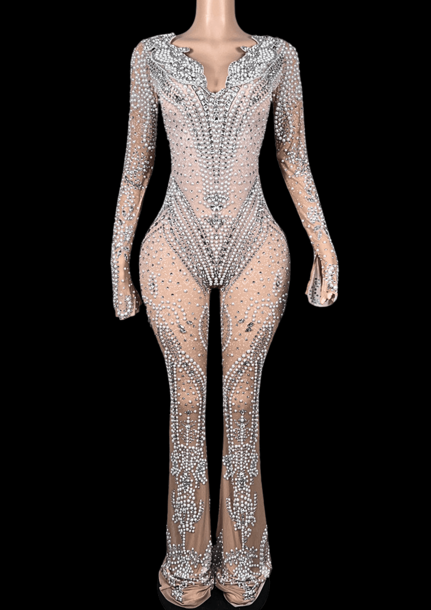 Party Jumpsuit: Pearl Glow - Gorgeous Festival Outfits - Glamstone