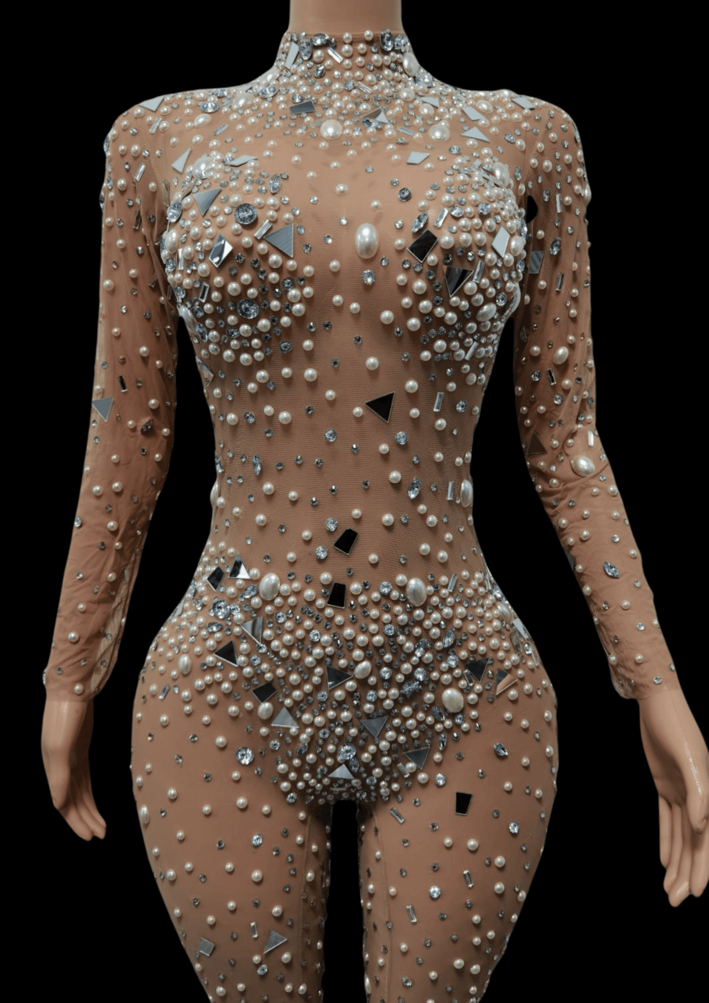 Party Jumpsuit: Nude Radiance - Gorgeous Festival Outfits - Glamstone