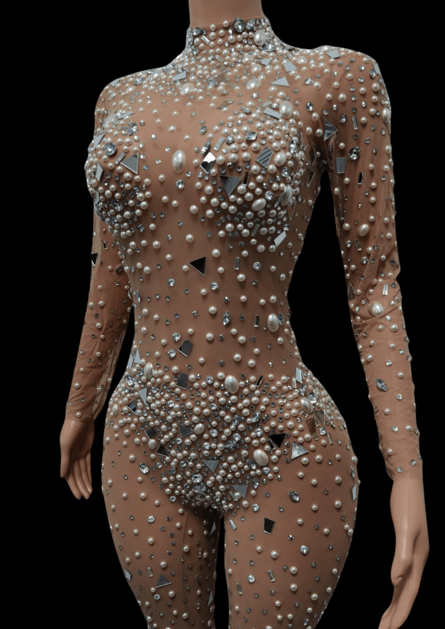 Party Jumpsuit: Nude Radiance - Gorgeous Festival Outfits - Glamstone