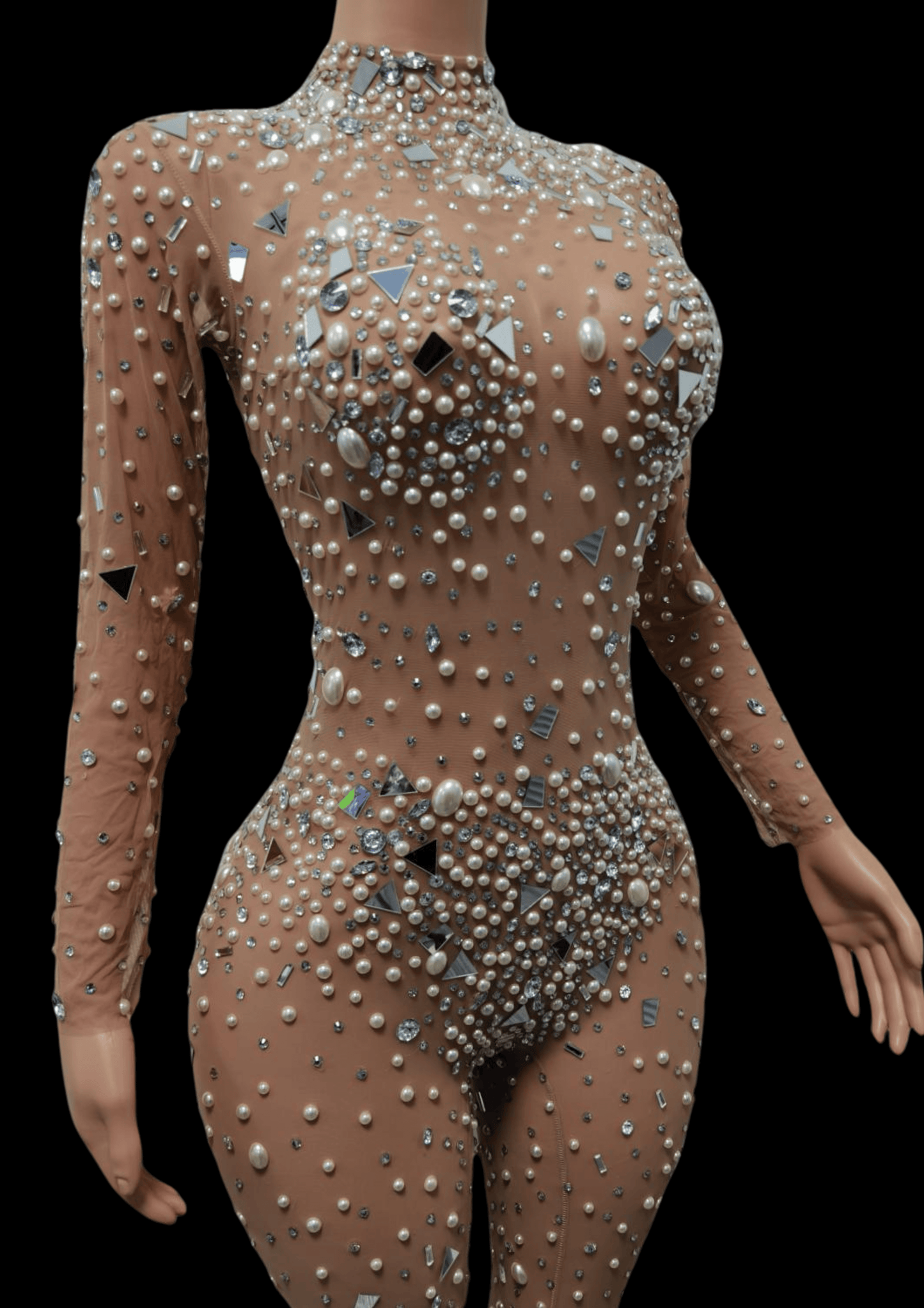 Party Jumpsuit: Nude Radiance - Gorgeous Festival Outfits - Glamstone