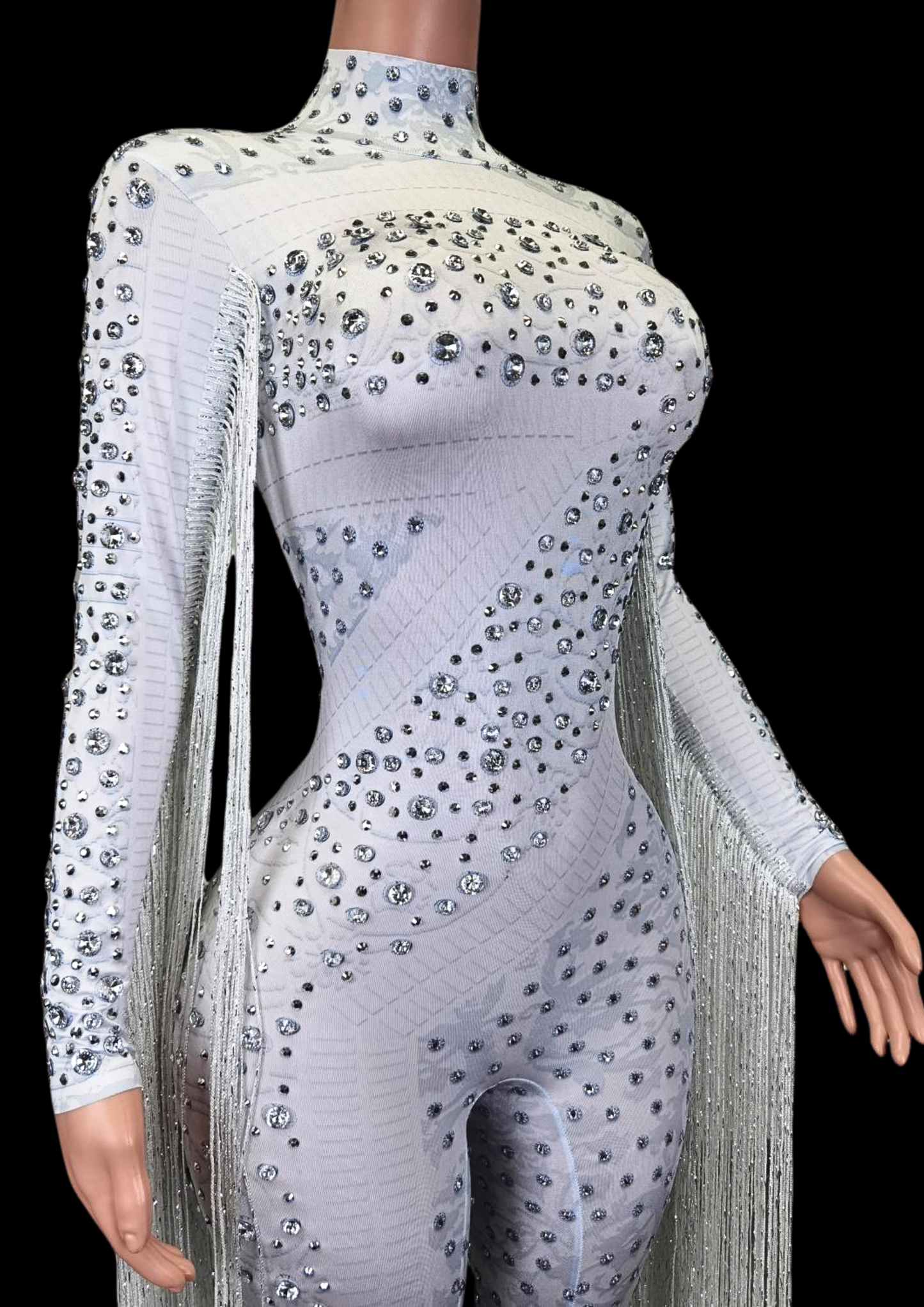 Party Jumpsuit: White Comet - Gorgeous Festival Outfits - Glamstone