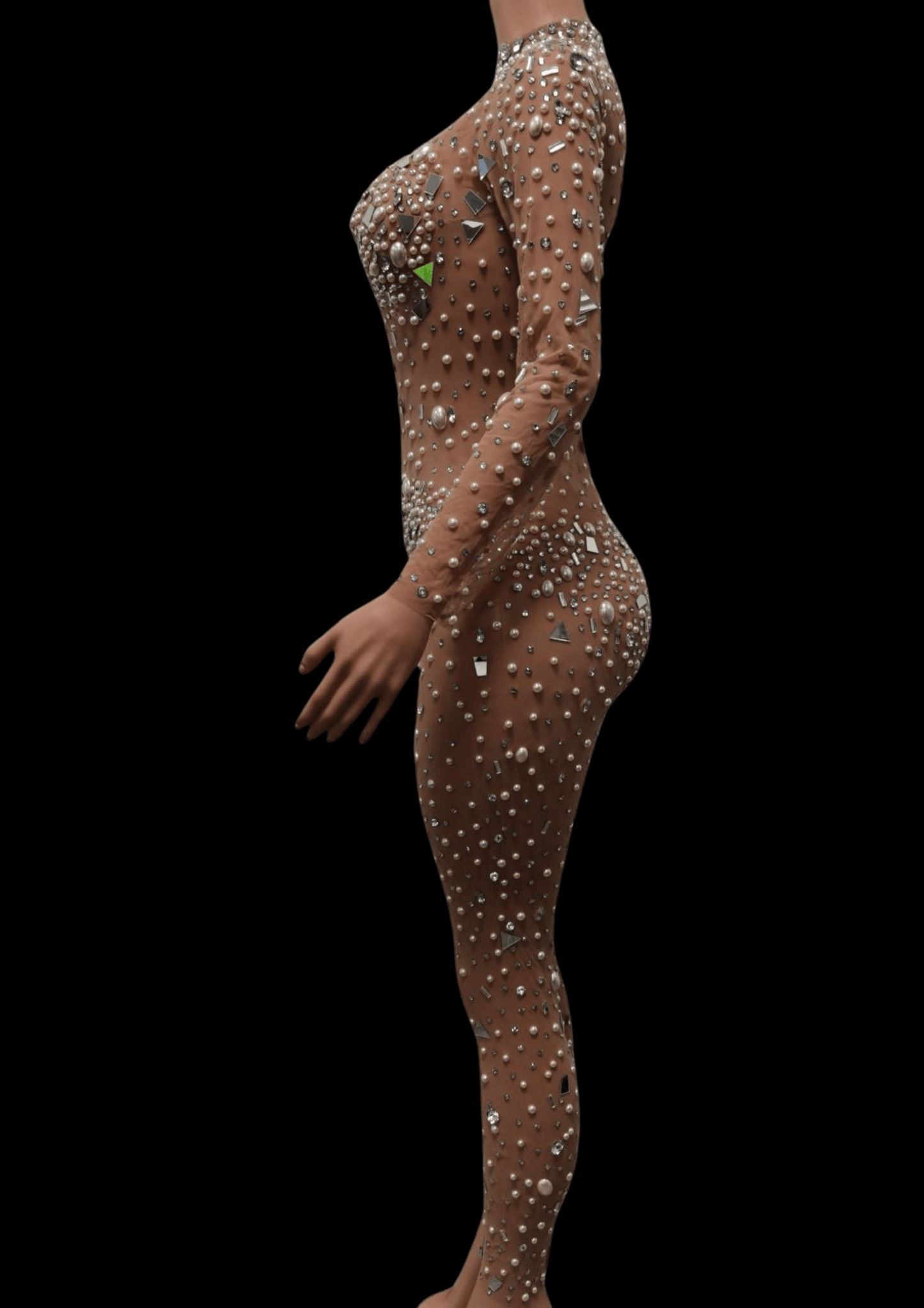 Party Jumpsuit: Nude Radiance - Gorgeous Festival Outfits - Glamstone