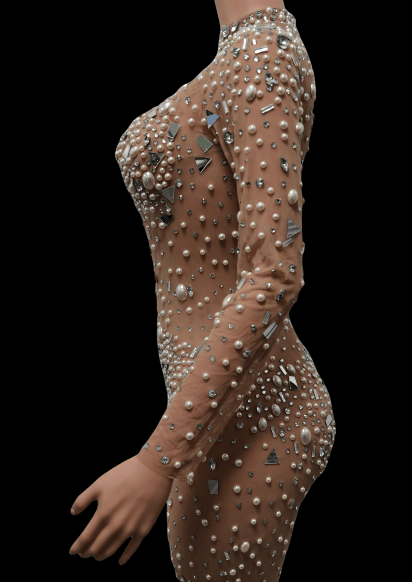 Party Jumpsuit: Nude Radiance - Gorgeous Festival Outfits - Glamstone