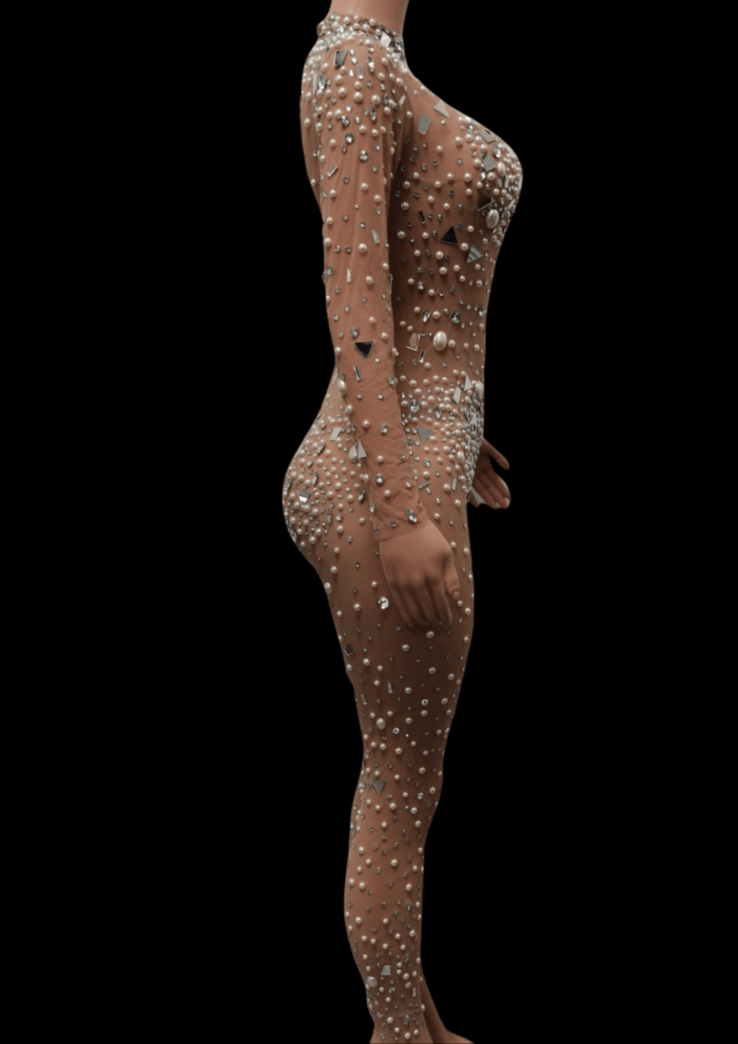 Party Jumpsuit: Nude Radiance - Gorgeous Festival Outfits - Glamstone