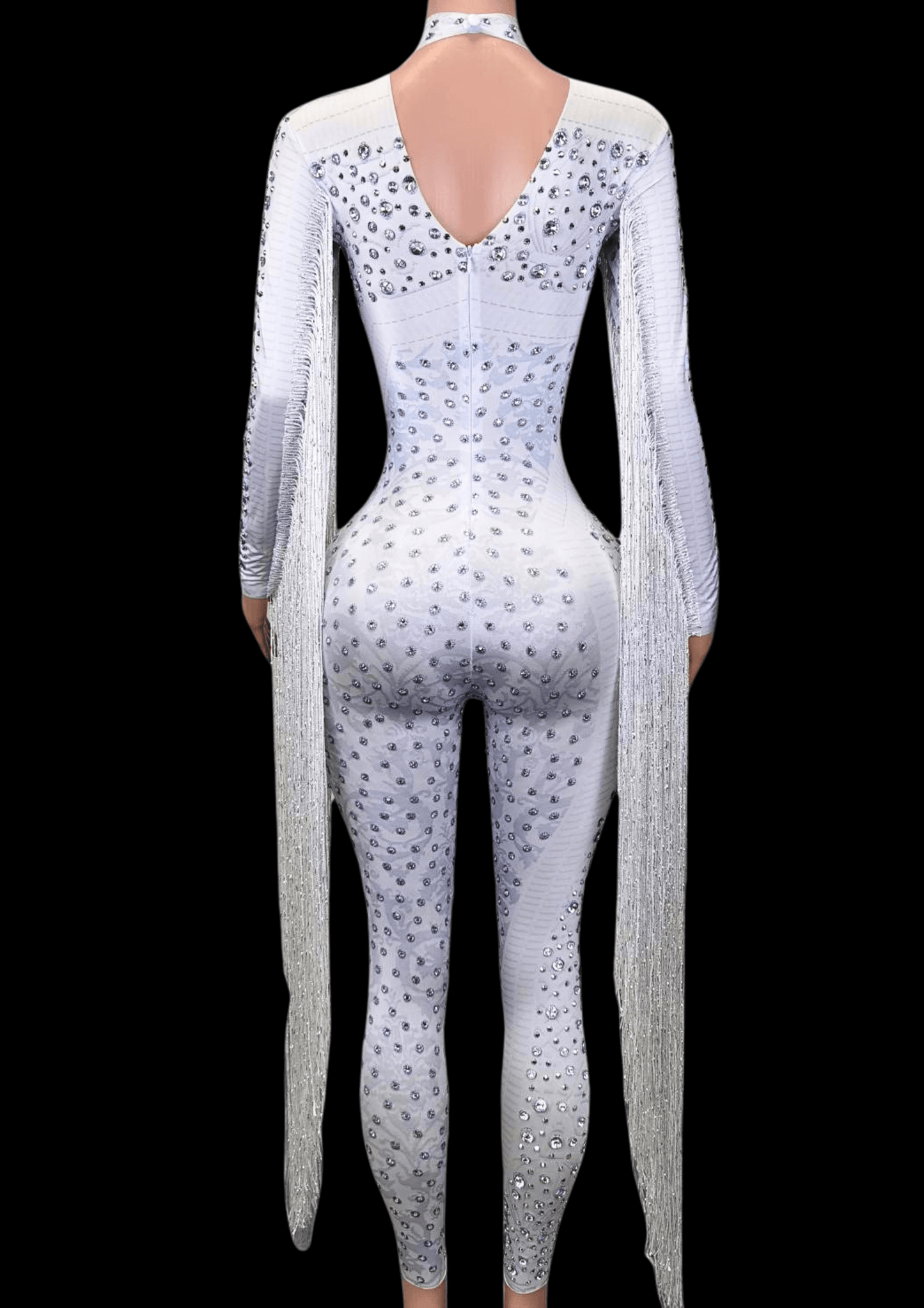 Party Jumpsuit: White Comet - Gorgeous Festival Outfits - Glamstone