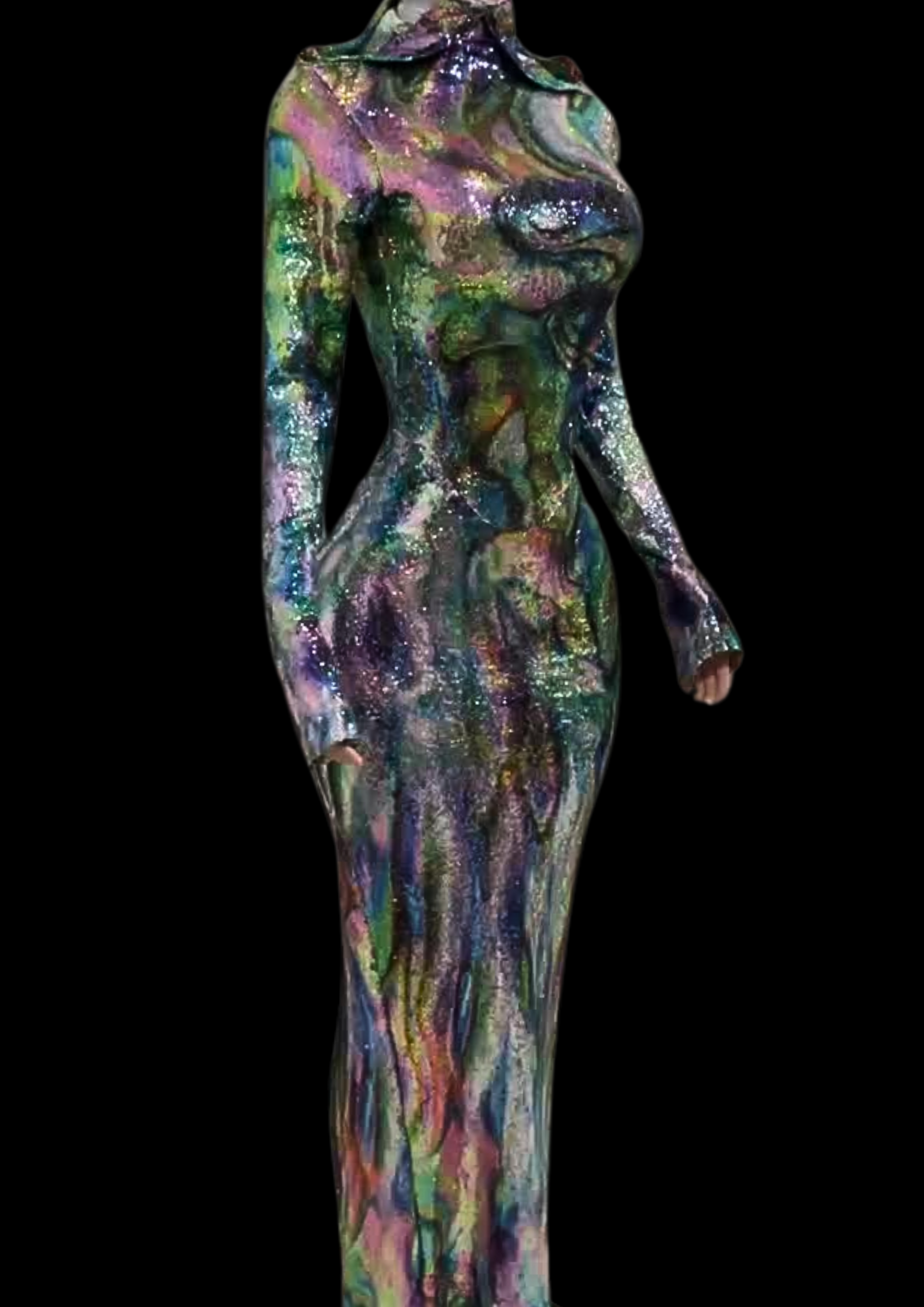 Maxi Dress: Holographic Fusion - Gorgeous Festival Outfits - Glamstone