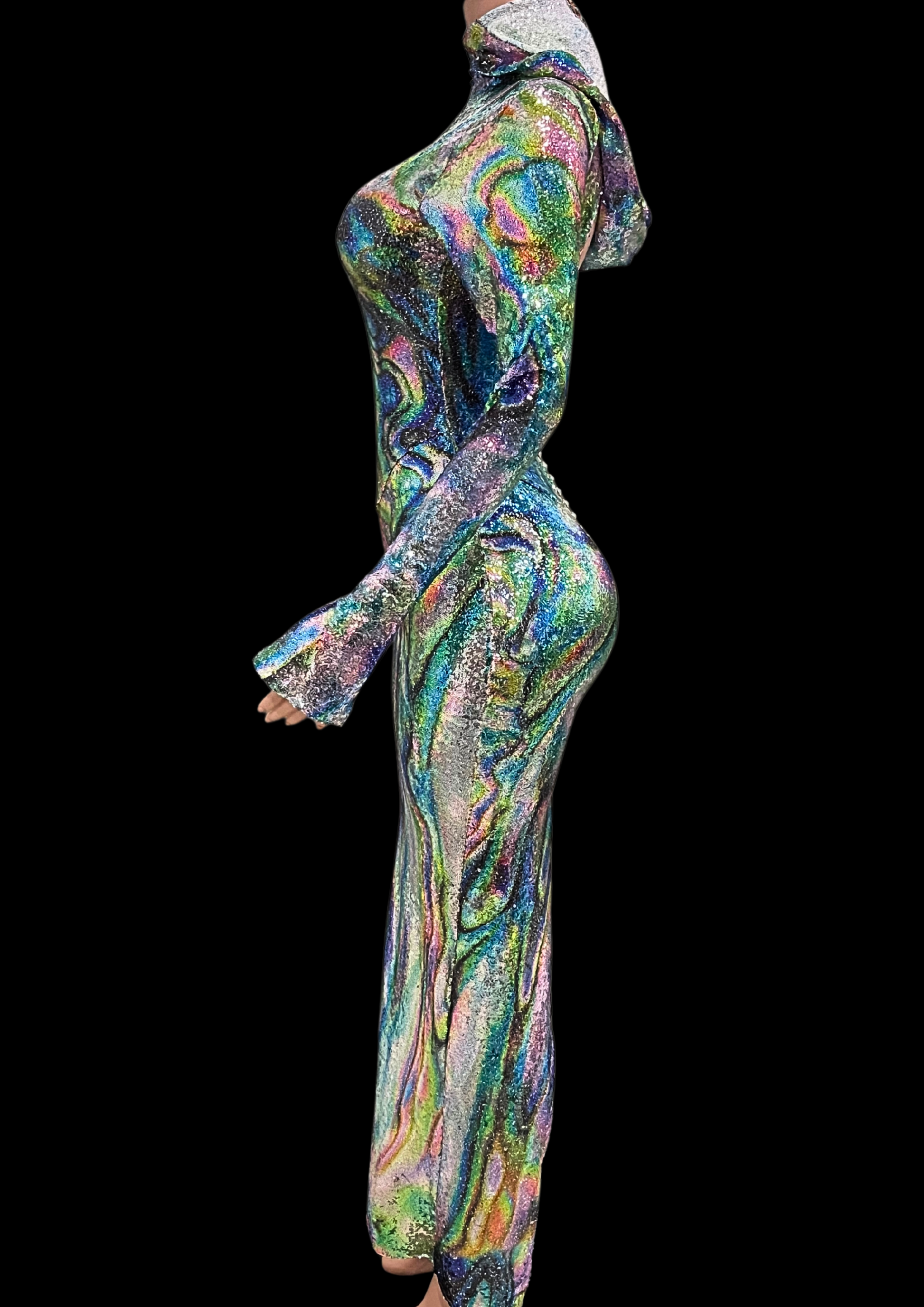 Maxi Dress: Holographic Fusion - Gorgeous Festival Outfits - Glamstone