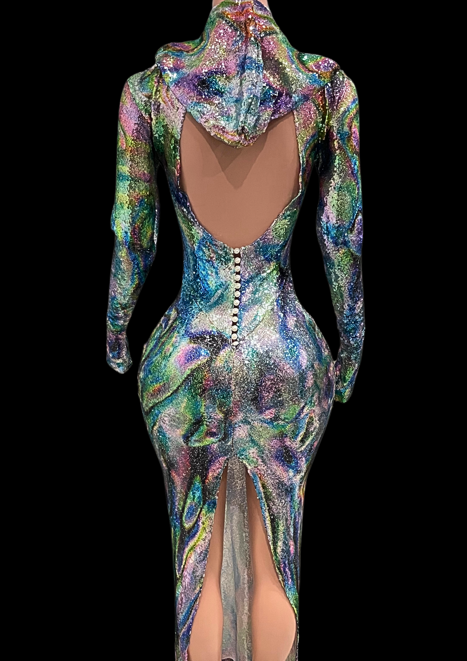 Maxi Dress: Holographic Fusion - Gorgeous Festival Outfits - Glamstone