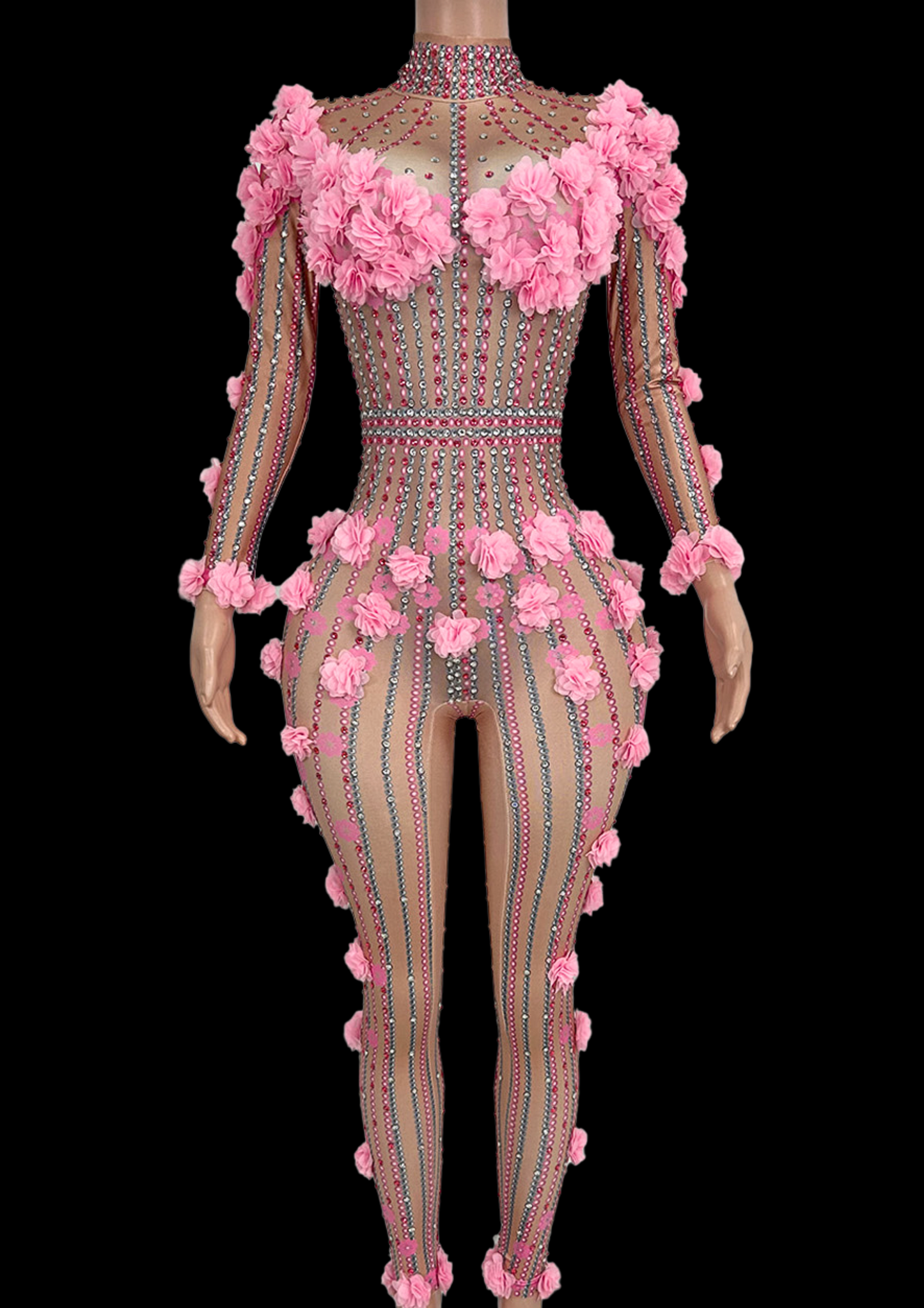 Party Jumpsuit: Petal Passion - Pink - Gorgeous Festival Outfits - Glamstone