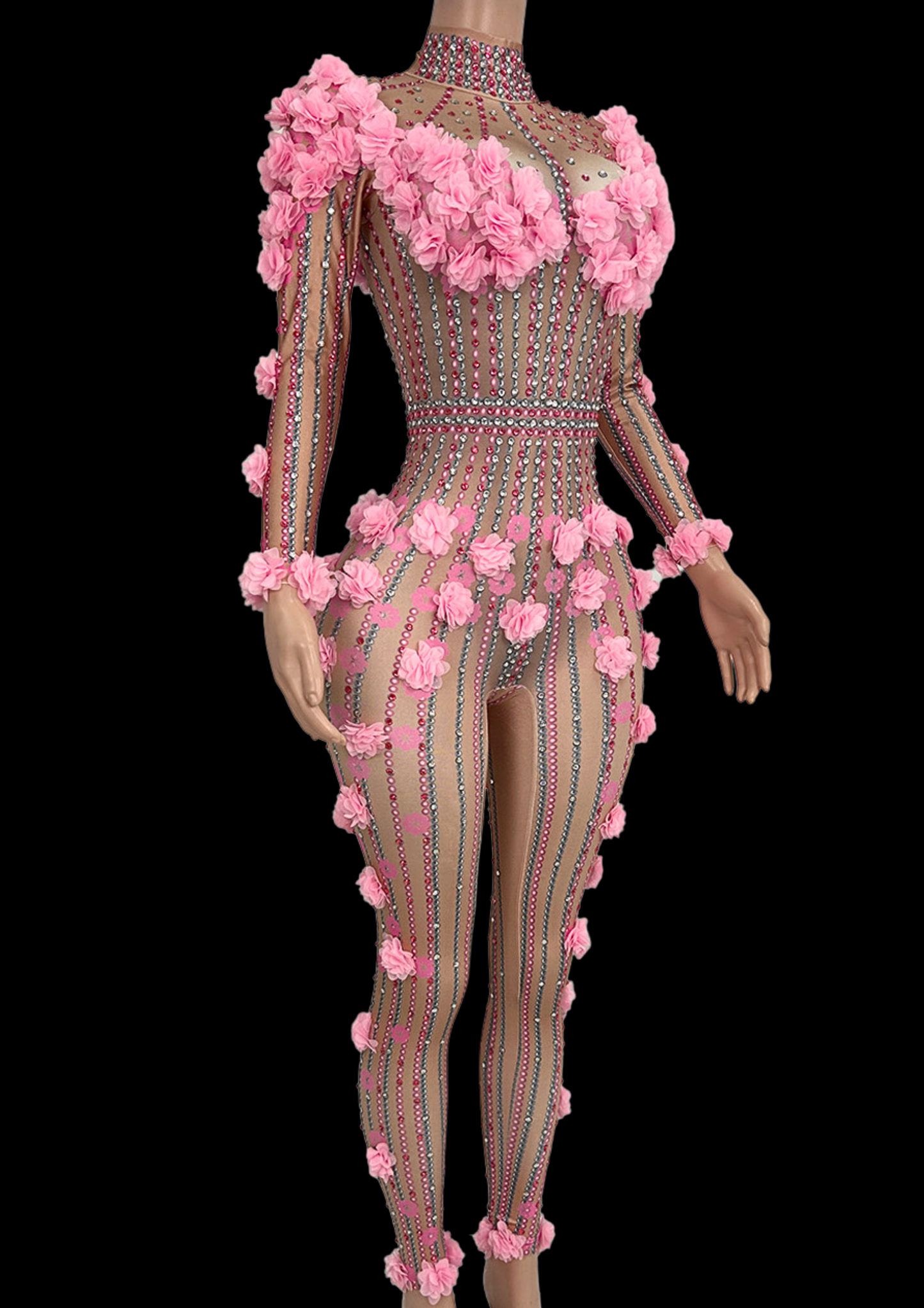 Party Jumpsuit: Petal Passion - Pink - Gorgeous Festival Outfits - Glamstone