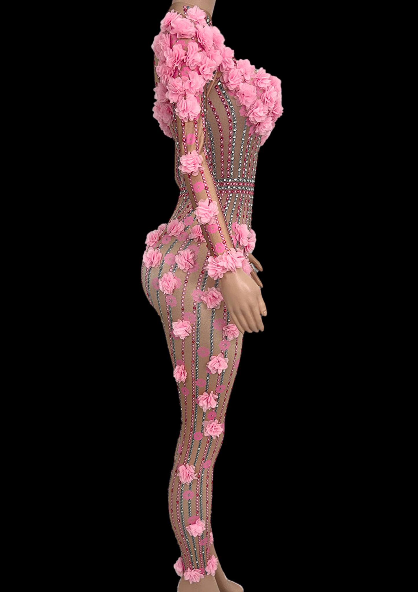 Party Jumpsuit: Petal Passion - Pink - Gorgeous Festival Outfits - Glamstone