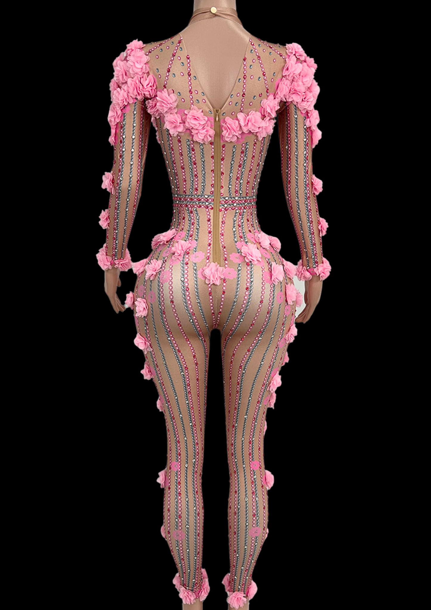 Party Jumpsuit: Petal Passion - Pink - Gorgeous Festival Outfits - Glamstone