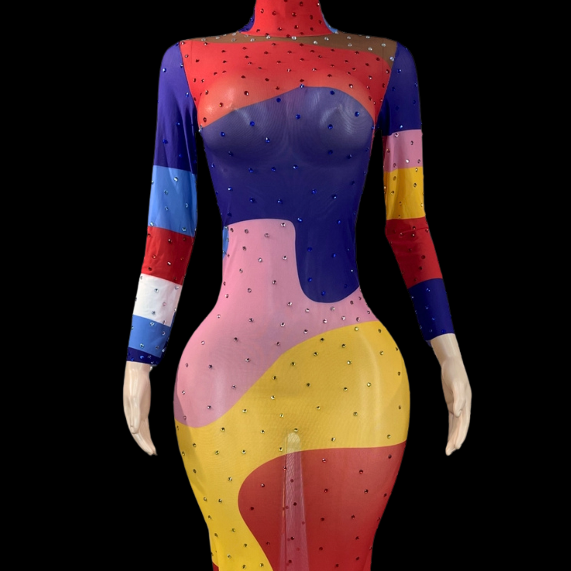 Maxi Dress: Abstract Canvas - Gorgeous Festival Outfits - Glamstone