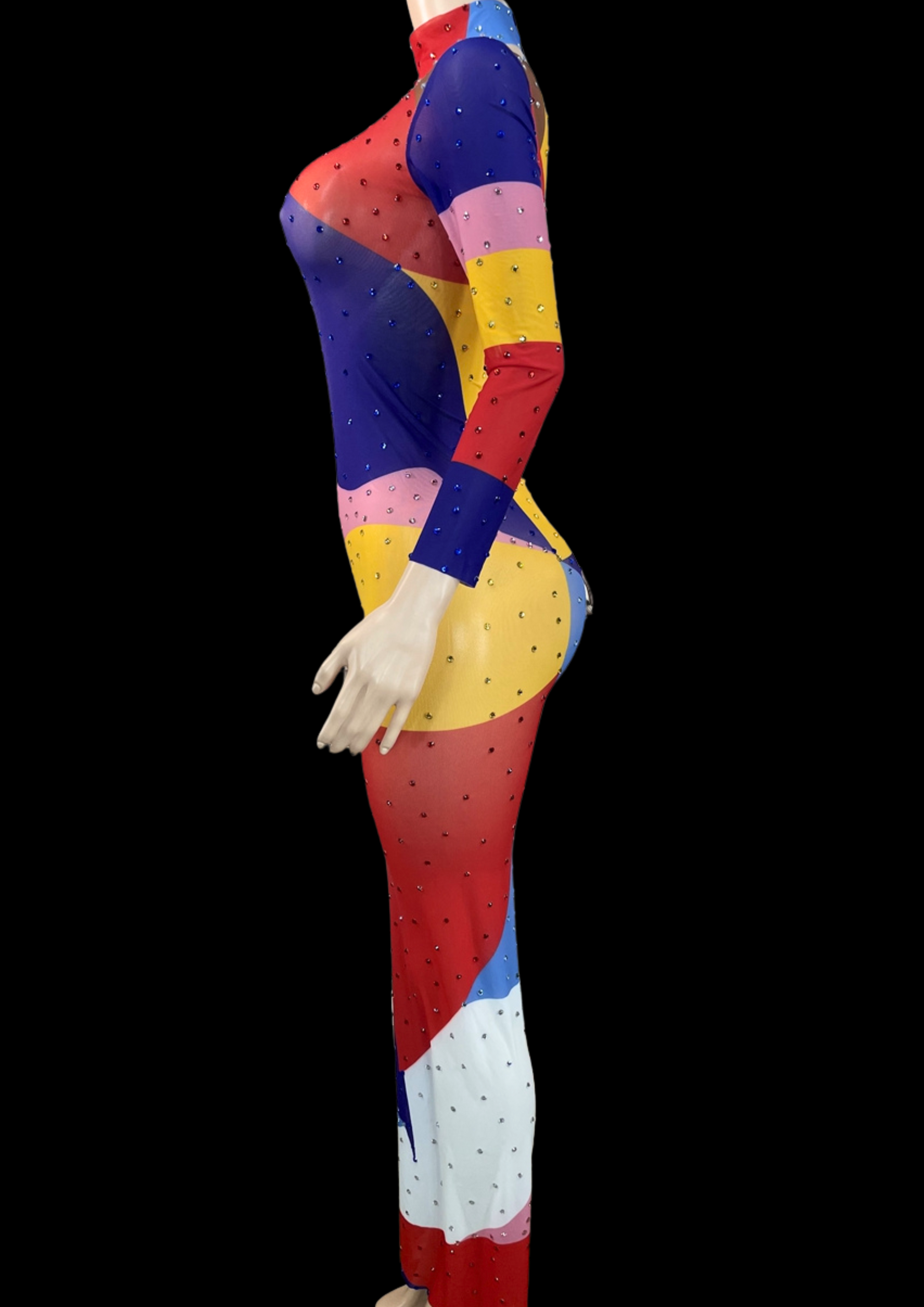 Maxi Dress: Abstract Canvas - Gorgeous Festival Outfits - Glamstone