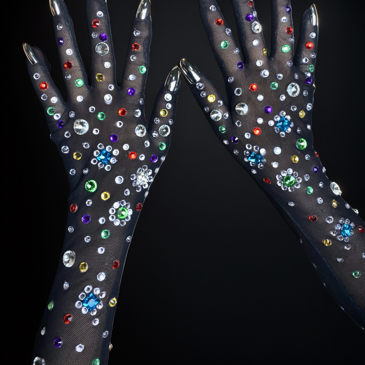 Party Gloves: Shimmer Sparkle - Gorgeous Festival Outfits - Glamstone