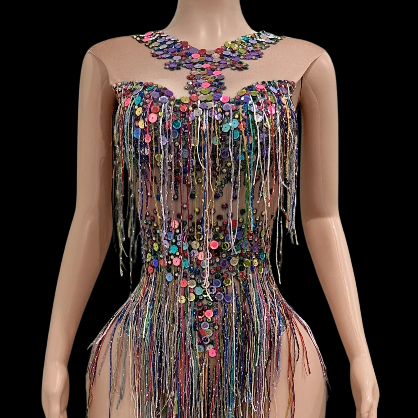 Party Romper: Neon Fringe - Gorgeous Festival Outfits - Glamstone