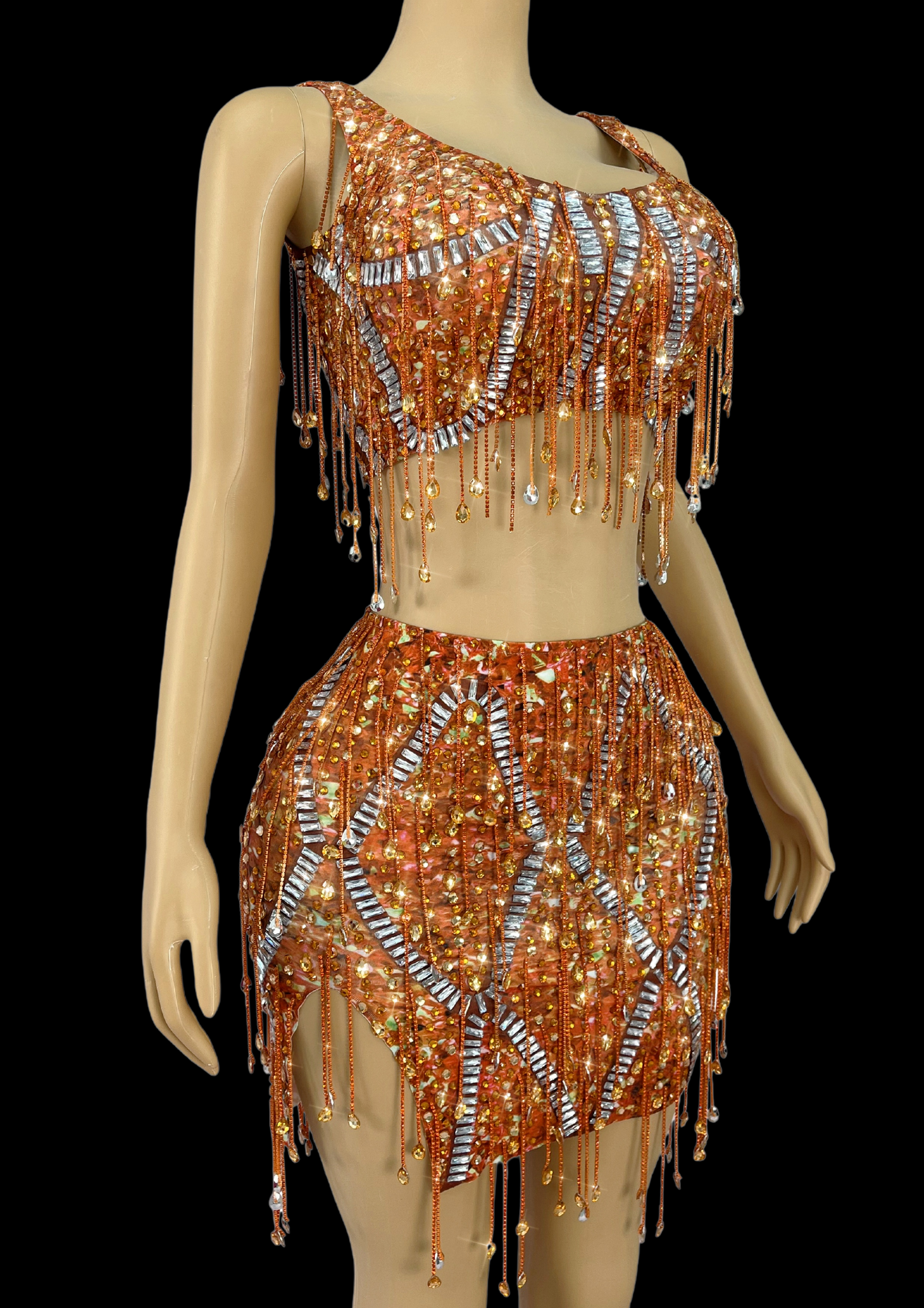 Co-Ord Set: Amber Allure - Inspired by Taylor Swift - Gorgeous Festival Outfits - Glamstone
