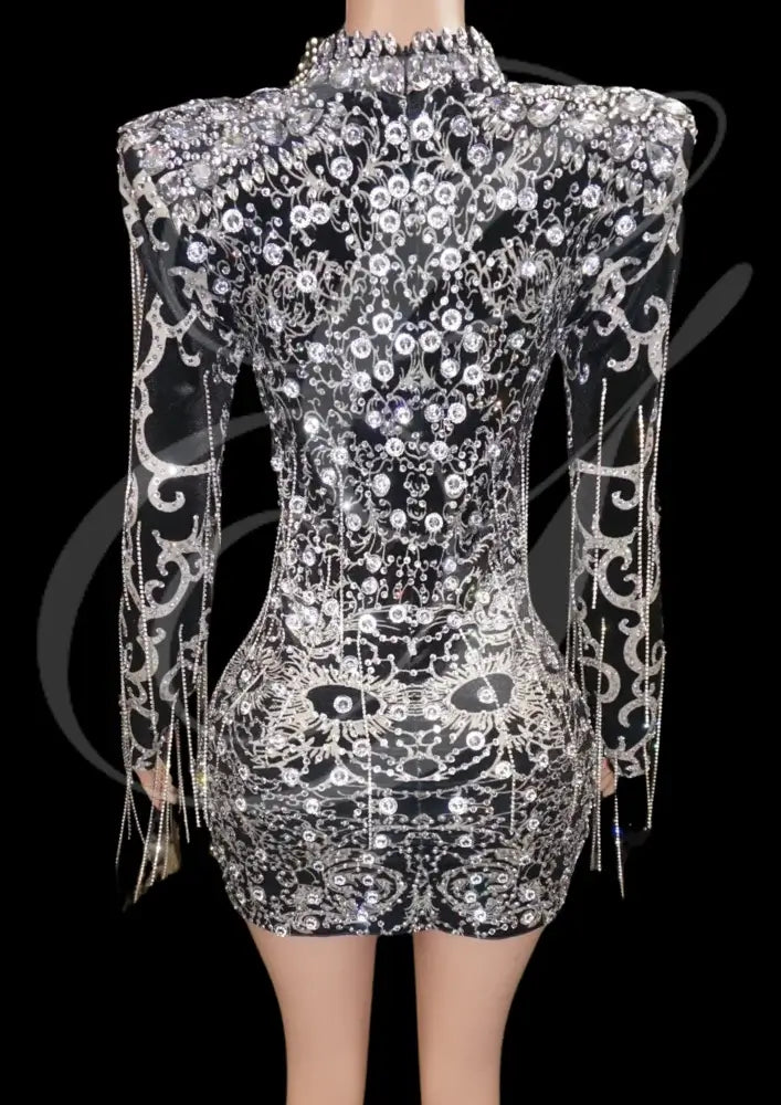 Mini Dress: Seraphina - Black - Gorgeous Festival Outfits - Glamstone