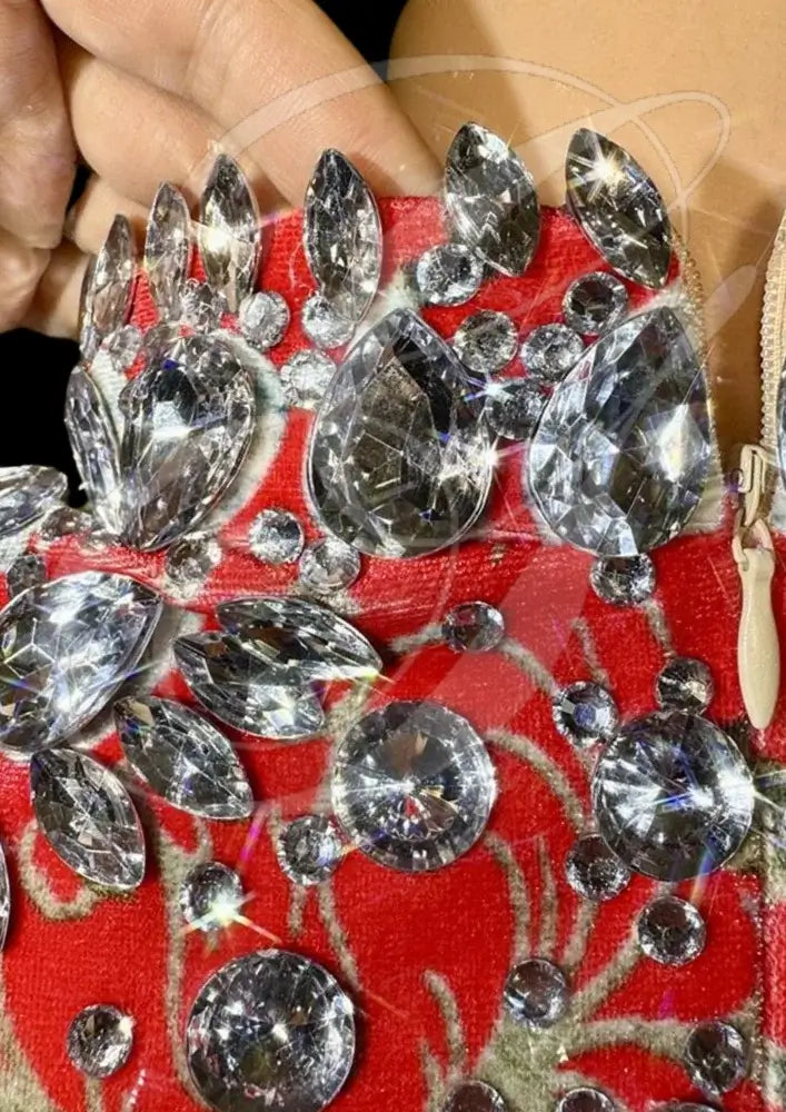 Mini Dress: Seraphina - Red - Gorgeous Festival Outfits - Glamstone