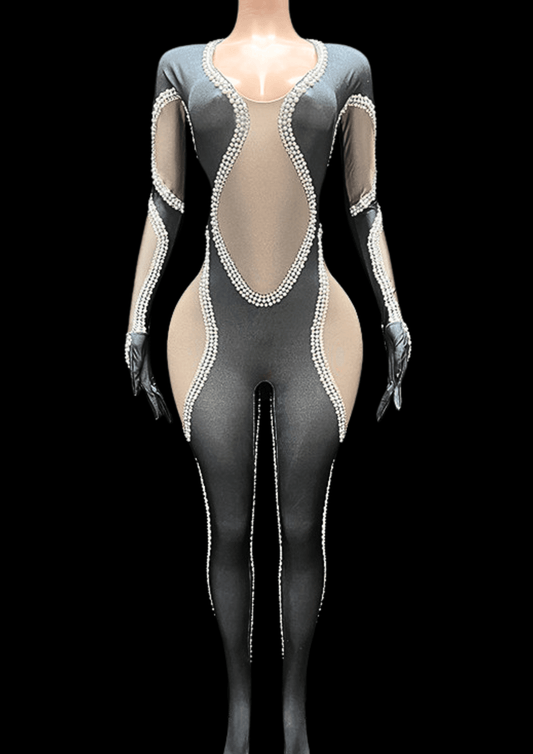 Party Jumpsuit: Midnight Pearl - Gorgeous Festival Outfits - Glamstone