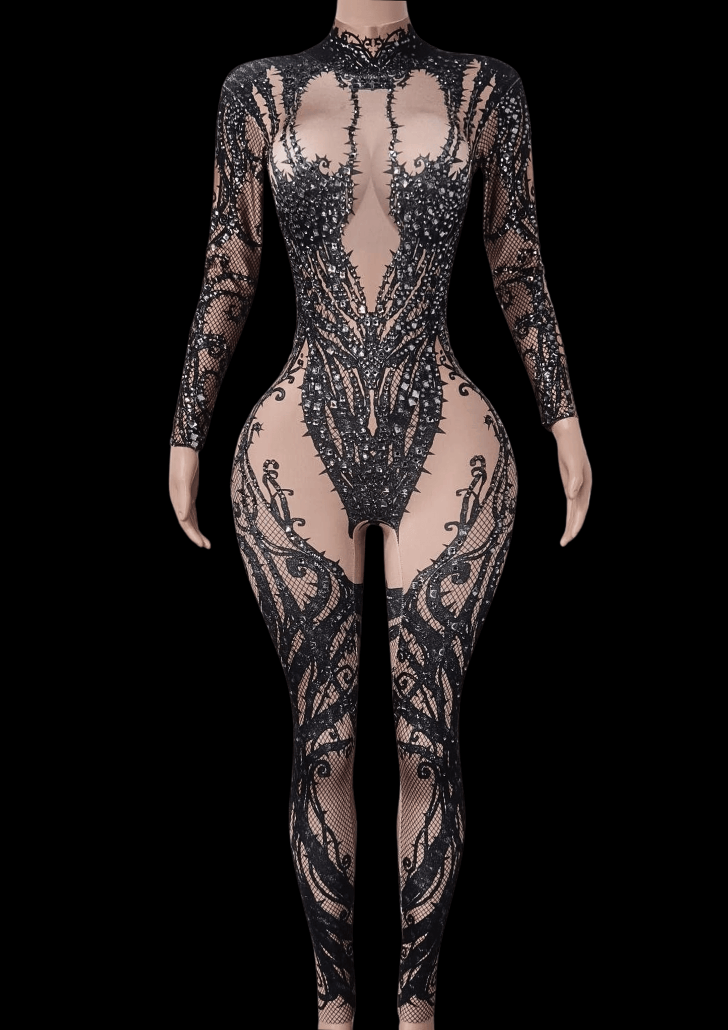 Party Jumpsuit: Dark Elegance - Gorgeous Festival Outfits - Glamstone