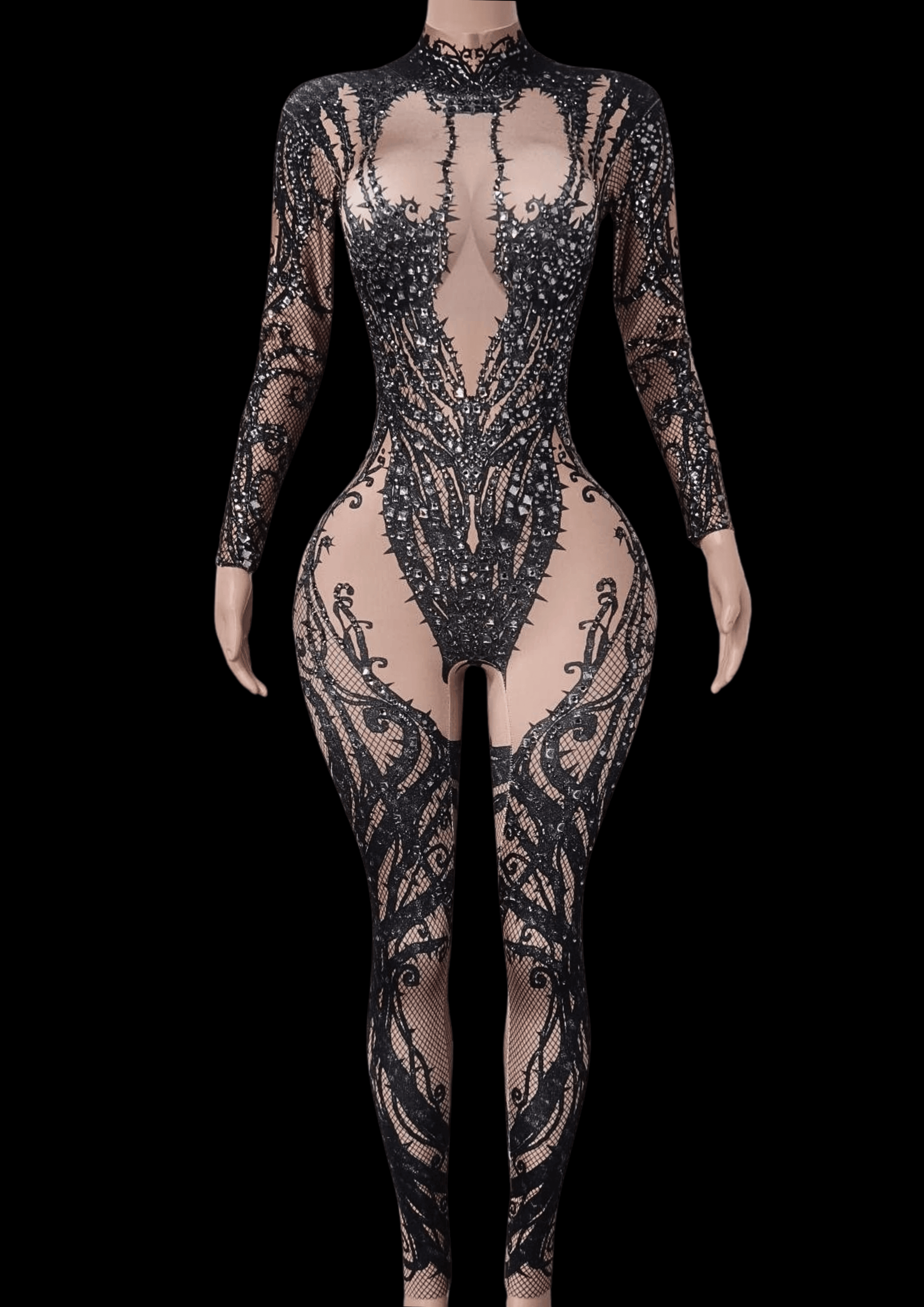 Party Jumpsuit: Dark Elegance - Gorgeous Festival Outfits - Glamstone