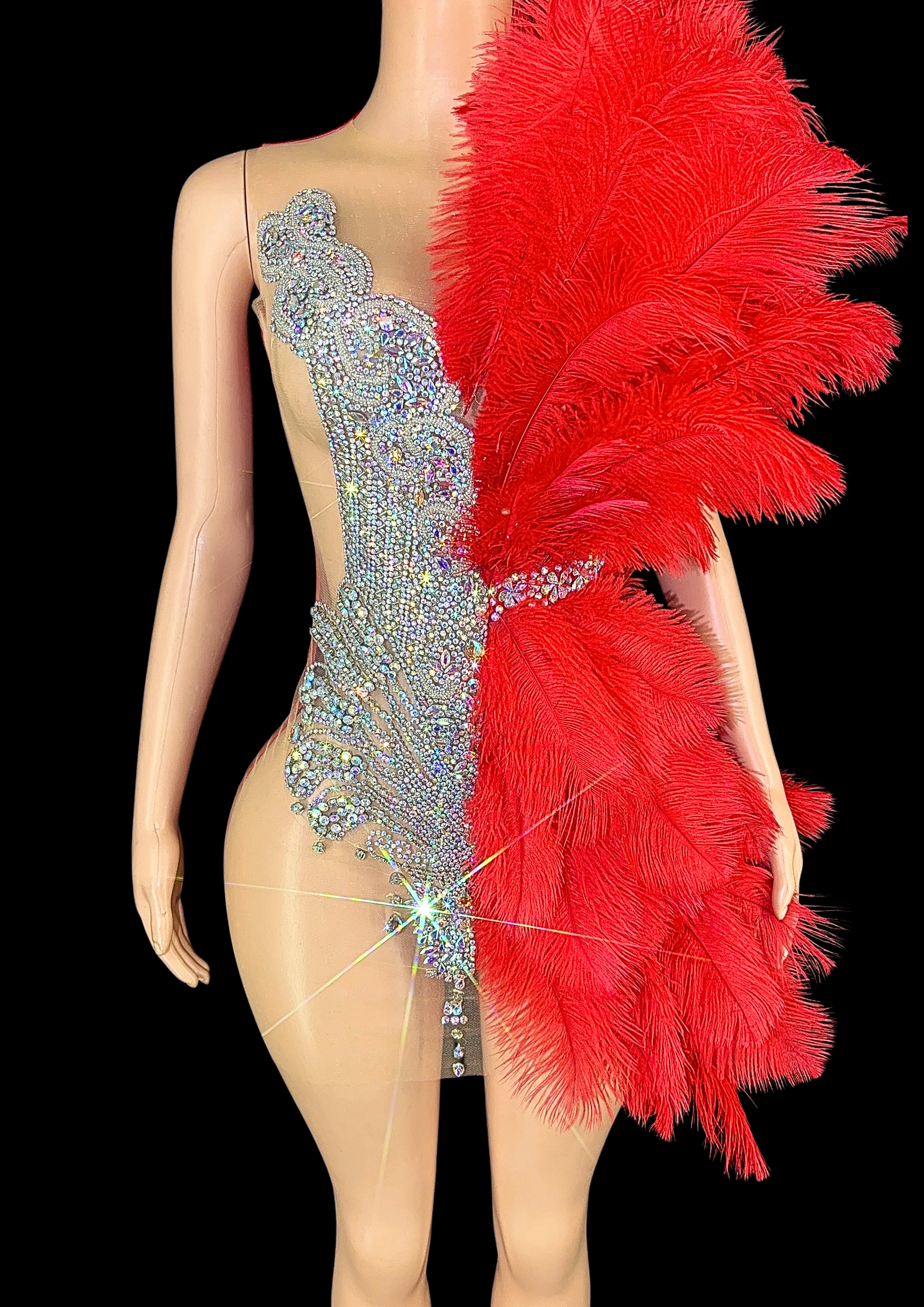 Mini Dress: Feather & Sparkle - Gorgeous Festival Outfits - Glamstone Customized / Green Mini Dress: Feather & Sparkle - Gorgeous Festival Outfits - Glamstone Customized / Green