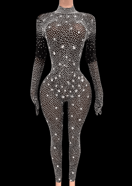 Party Jumpsuit: Diamond Illusion - Gorgeous Festival Outfits - Glamstone