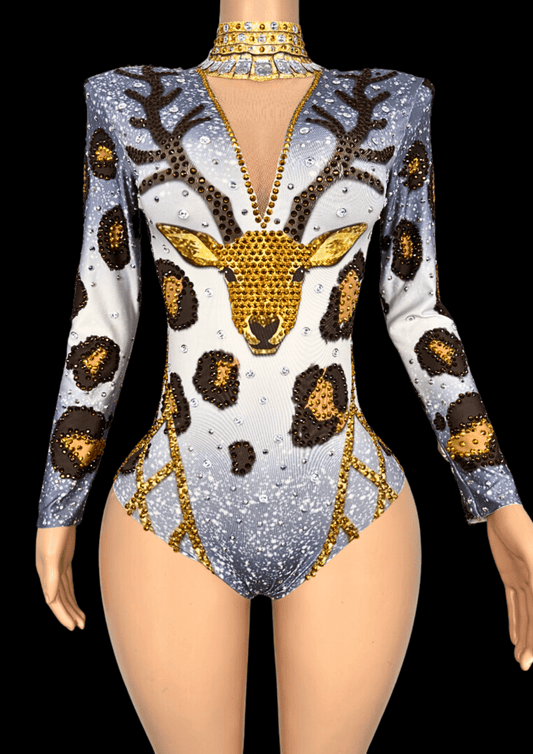 Party Romper: Jingle Deer - Gorgeous Festival Outfits - Glamstone