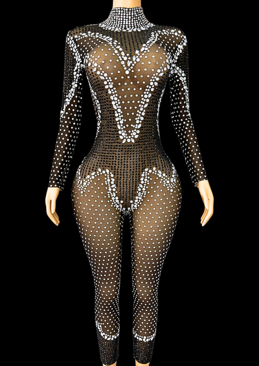 Party Jumpsuit: Black Swan - Gorgeous Festival Outfits - Glamstone