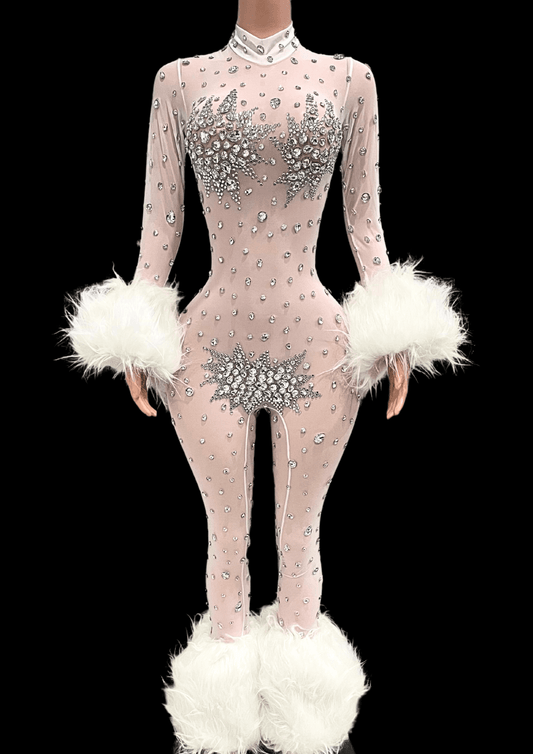 Party Jumpsuit: Frost & Fluff - Gorgeous Festival Outfits - Glamstone