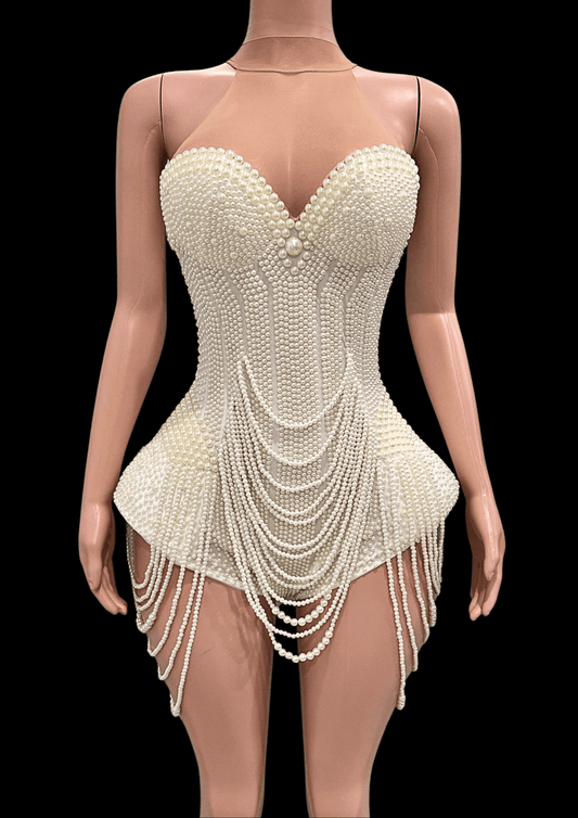 Party Romper: Champagne Pearl - Gorgeous Festival Outfits - Glamstone