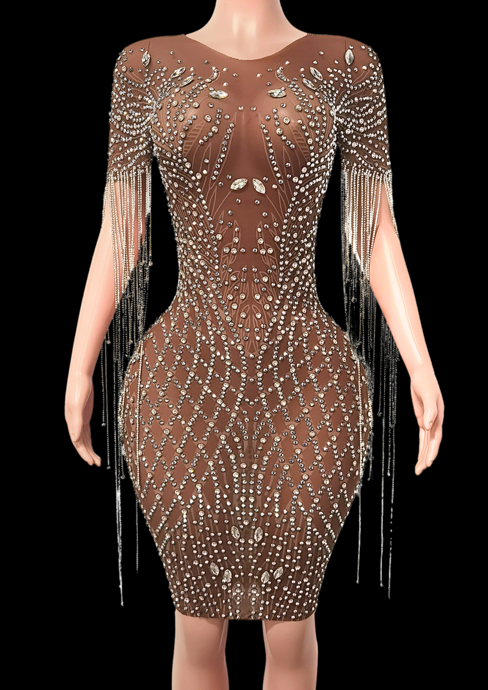 Midi Dress: Crystal Rain - Inspired by Kim Kardashian Glamstone Midi Dress: Crystal Rain - Inspired by Kim Kardashian Glamstone