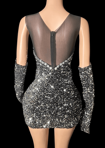 Mini Dress: Glitter Burst - Gorgeous Festival Outfits - Glamstone