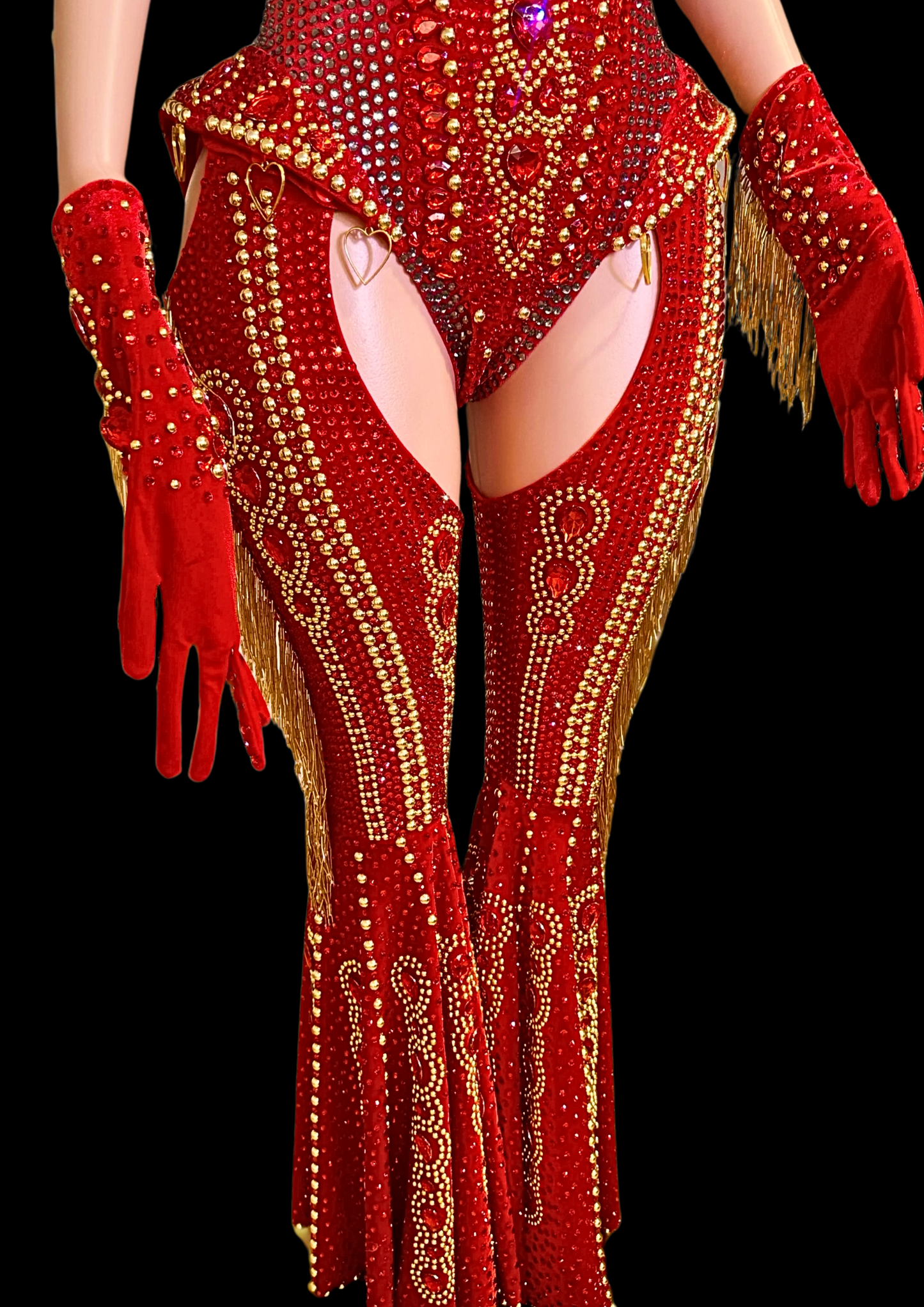 Party Costume Set: Crimson Rodeo - Inspired by Beyoncé - Gorgeous Festival Outfits - Glamstone