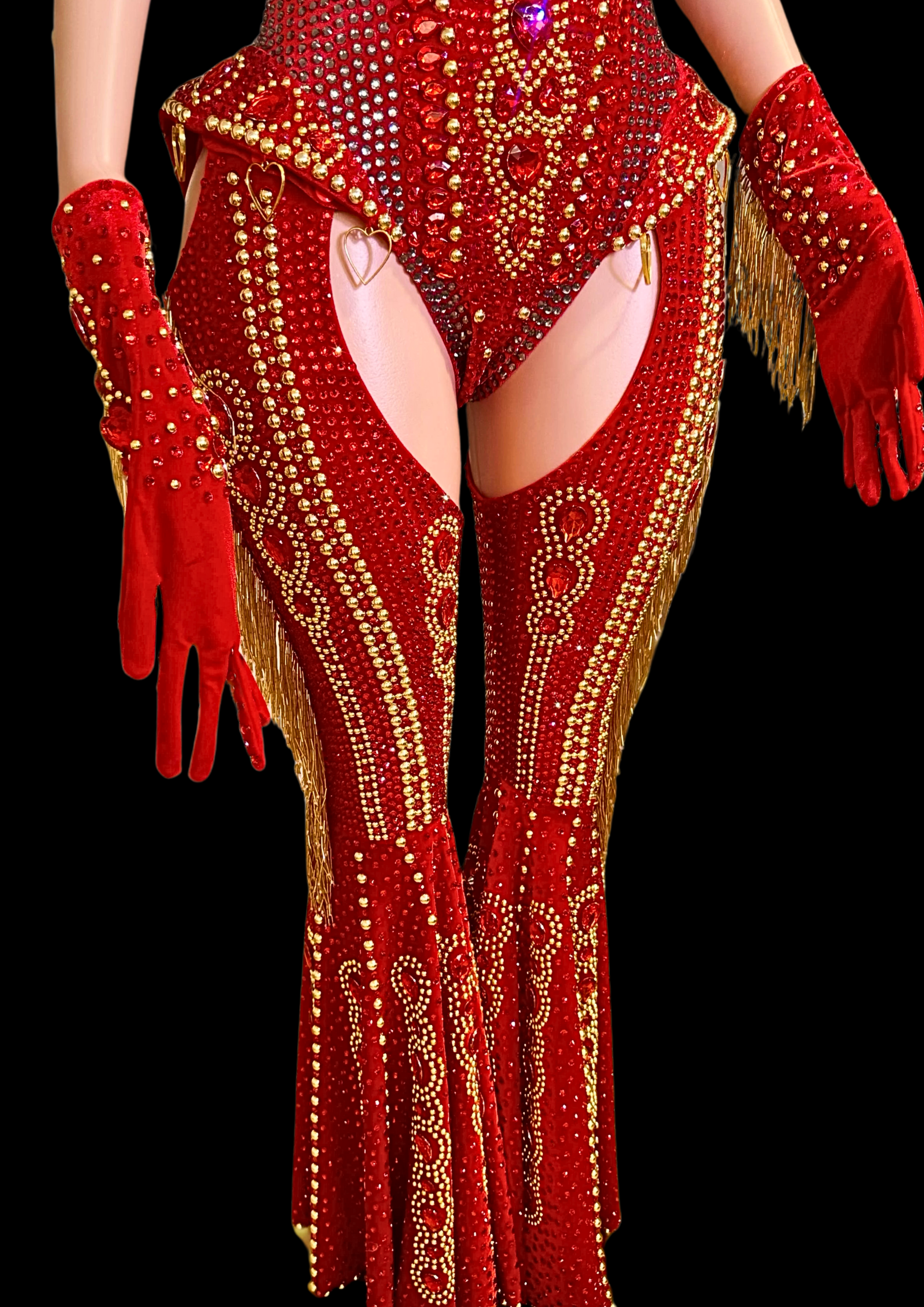 Party Costume Set: Crimson Rodeo - Inspired by Beyoncé - Gorgeous Festival Outfits - Glamstone