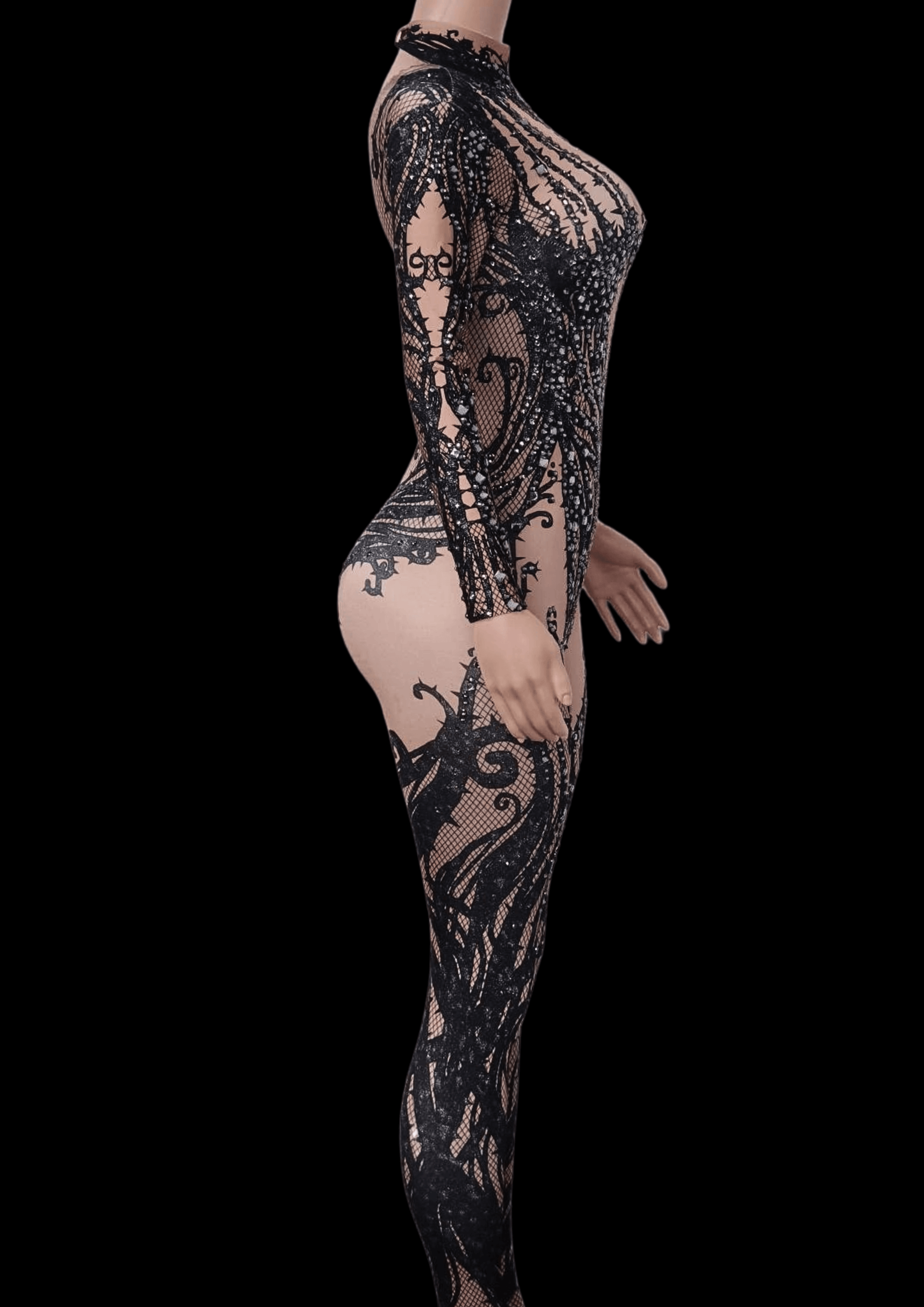 Party Jumpsuit: Dark Elegance - Gorgeous Festival Outfits - Glamstone