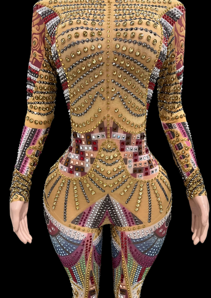 Party Jumpsuit: Amber Glow - Gorgeous Festival Outfits - Glamstone
