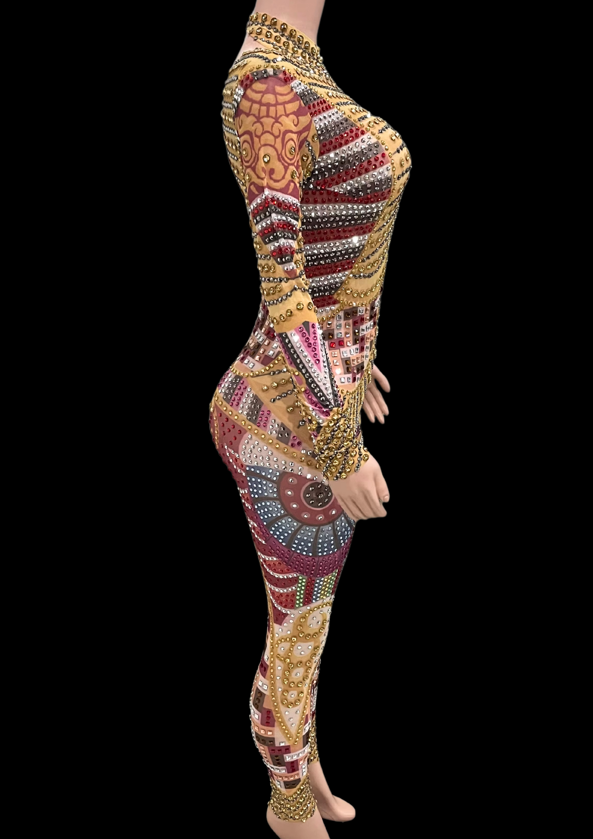 Party Jumpsuit: Amber Glow - Gorgeous Festival Outfits - Glamstone
