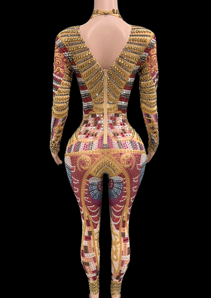 Party Jumpsuit: Amber Glow - Gorgeous Festival Outfits - Glamstone