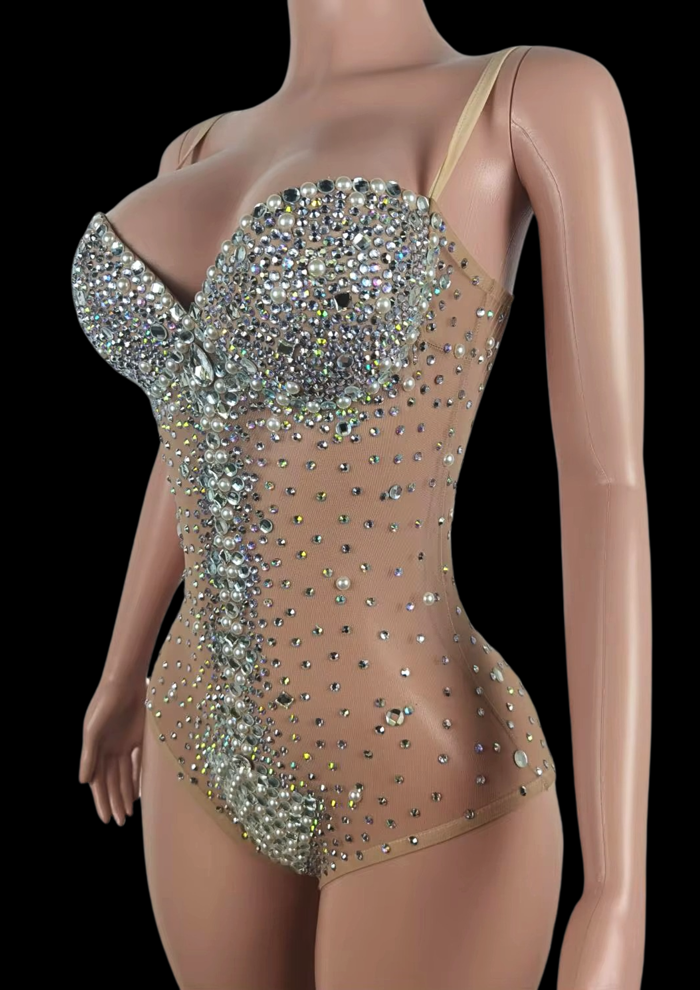 Party Romper: Sweet Edge with Rhinestone Embellishments