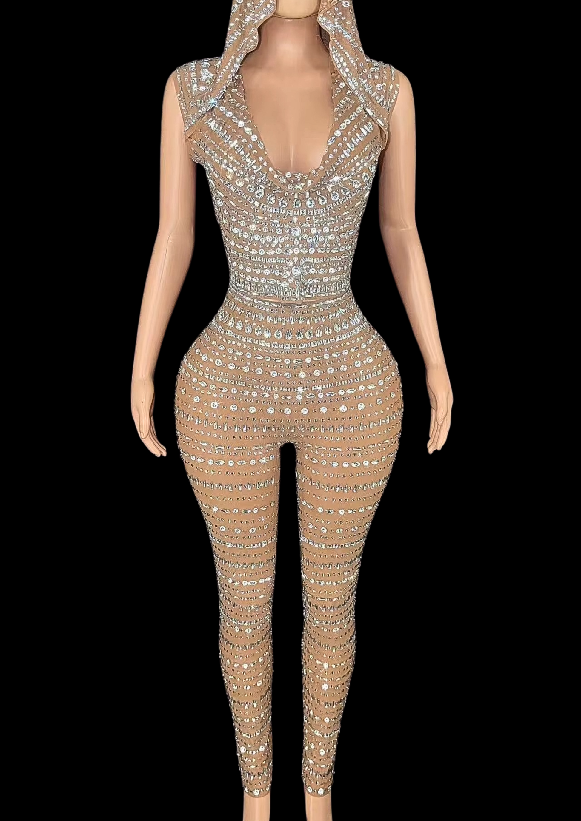 Starlit Siren Co-Ord Set display on mannequin in glittering design.