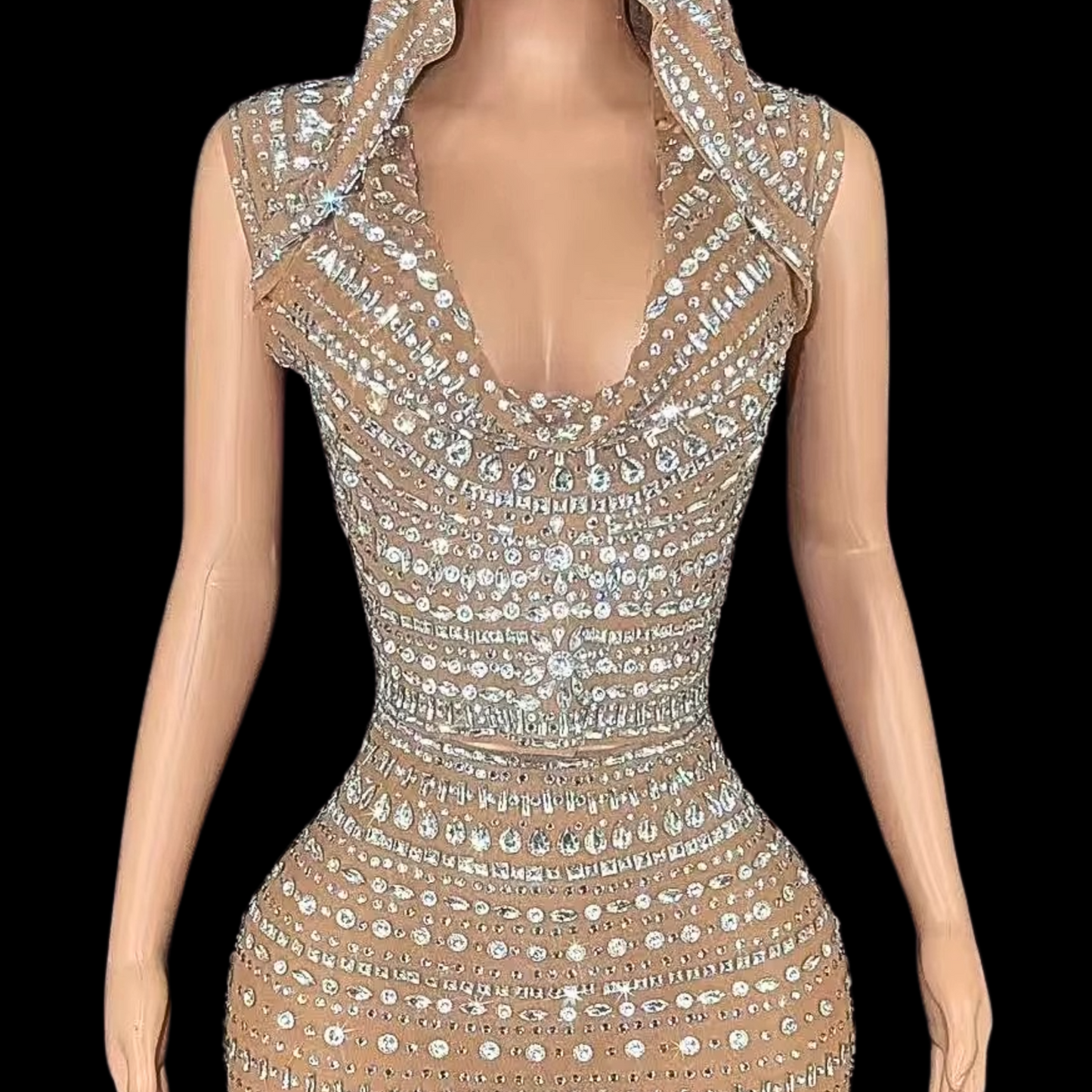 Co-Ord Set: Starlit Siren pants set with sparkling embellishments.