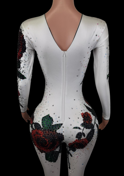 Party Jumpsuit: Frosted Rose - Gorgeous Festival Outfits - Glamstone