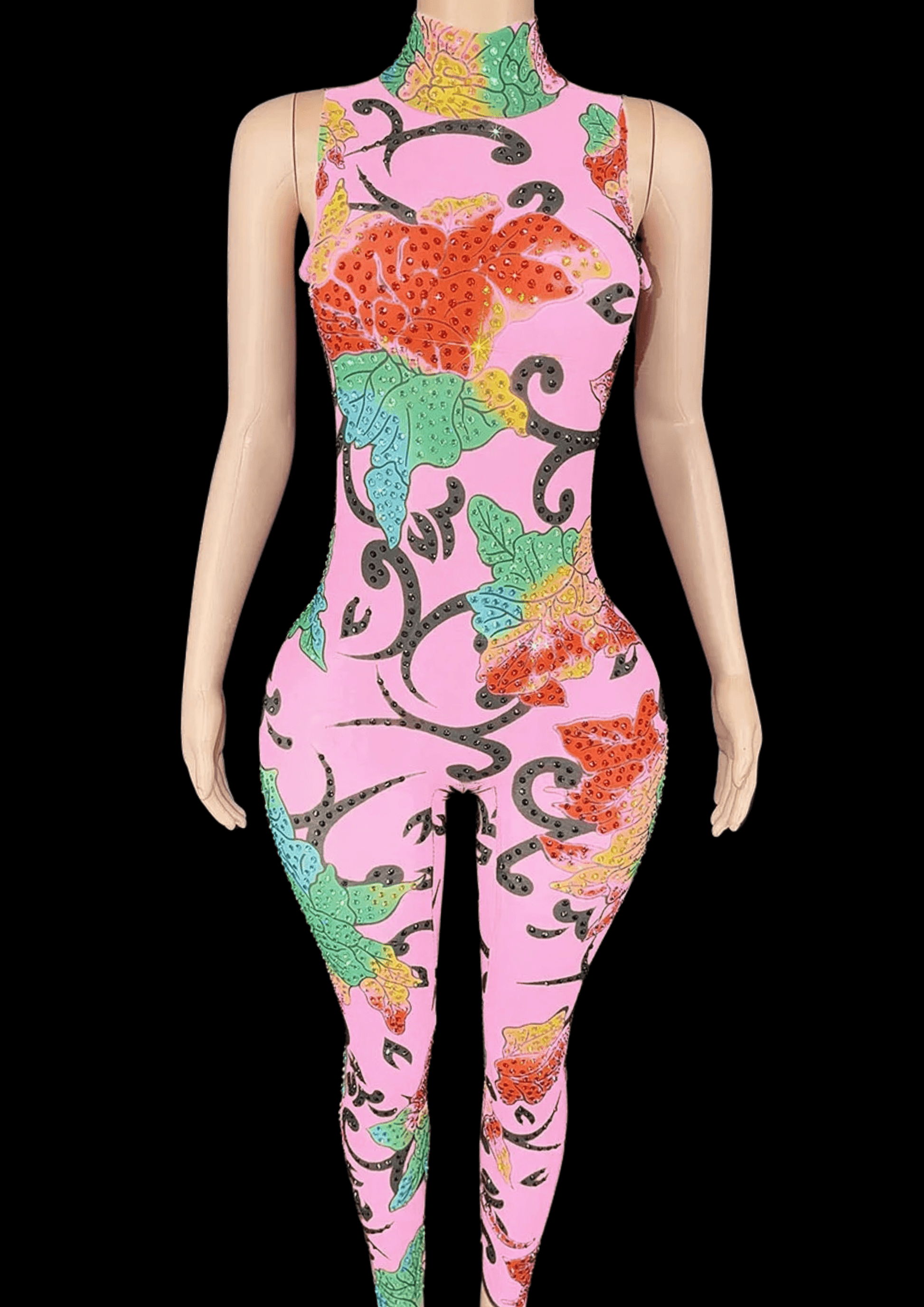 Party Jumpsuit: Flora - Pink - Gorgeous Festival Outfits - Glamstone