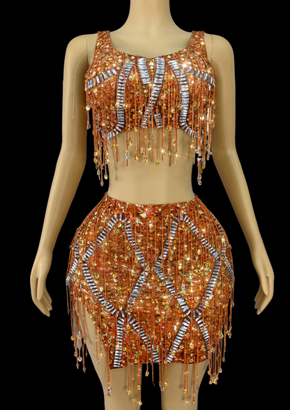 Co-Ord Set: Amber Allure - Inspired by Taylor Swift - Gorgeous Festival Outfits - Glamstone
