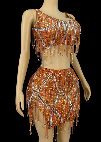 Co-Ord Set: Amber Allure - Inspired by Taylor Swift - Gorgeous Festival Outfits - Glamstone