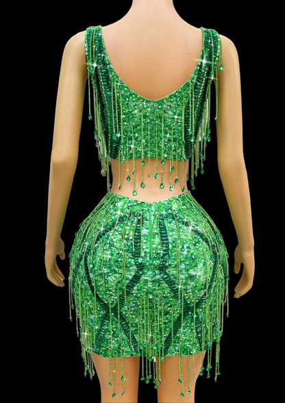 Co-Ord Set: Emerald Envy - Inspired by Taylor Swift - Gorgeous Festival Outfits - Glamstone